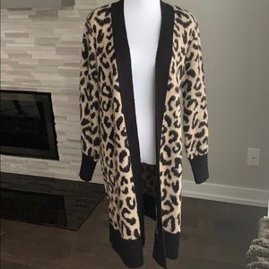 Marled Leopard proms duster cardigan
